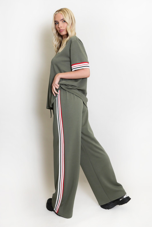 Khaki T-Shirt and Trouser Set