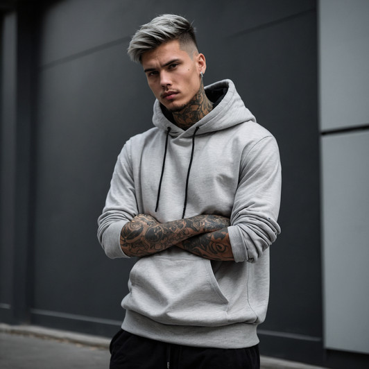 Essential Marl Grey Hoodie