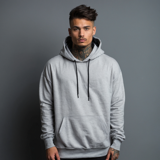 Grey Melange Hoodie