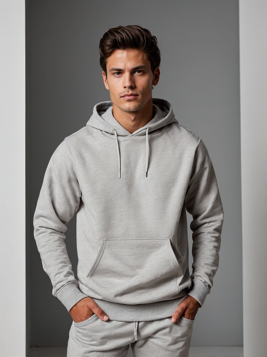 Grey Pullover Hoodie