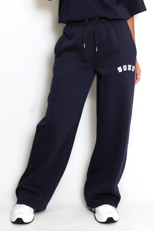 Navy Wide Leg Jogger