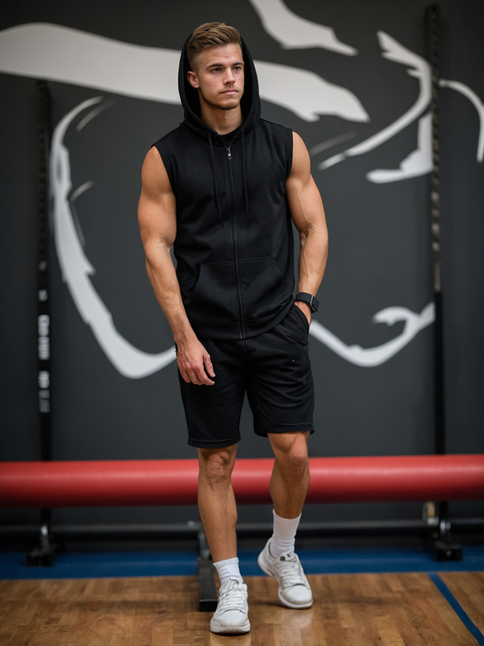 Gym Hoodie Gillet Set