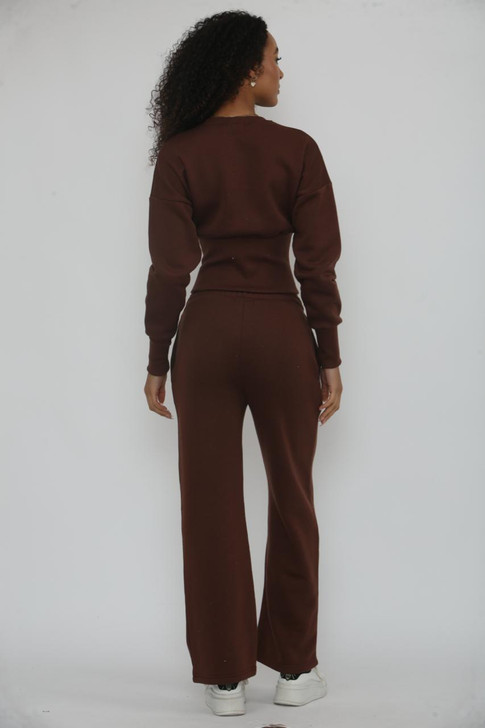 Button Up  Sweatshirt Tracksuit Co Ord