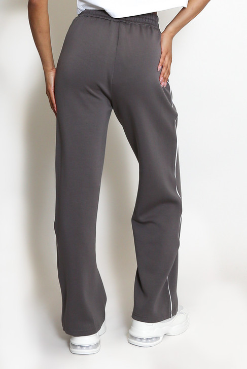 Grey Sweatpants with Piping