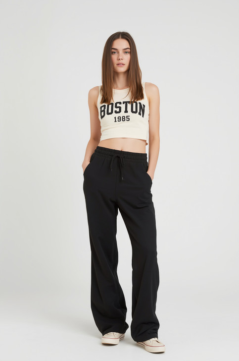 Black Wide Leg Sweatpants