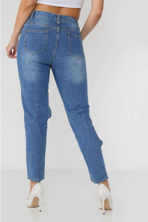 Distressed Slash Ripped Jeans