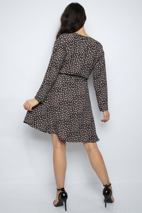 Leopard Midi Wrap Dress
