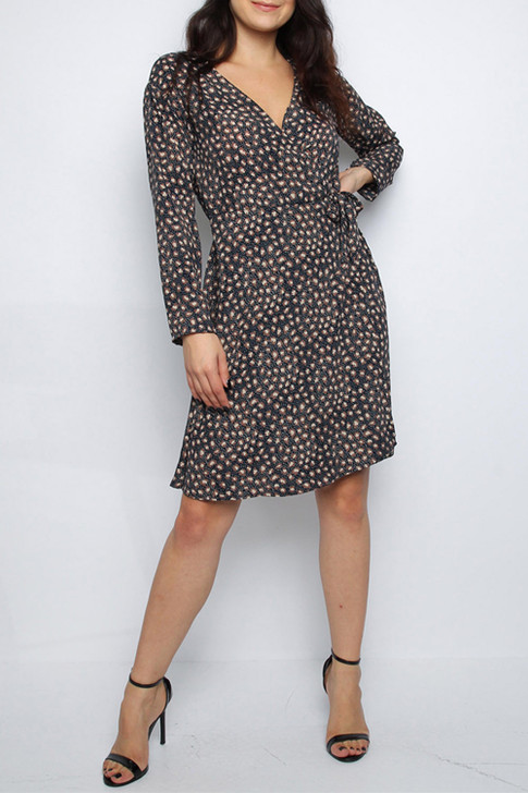 Leopard Midi Wrap Dress