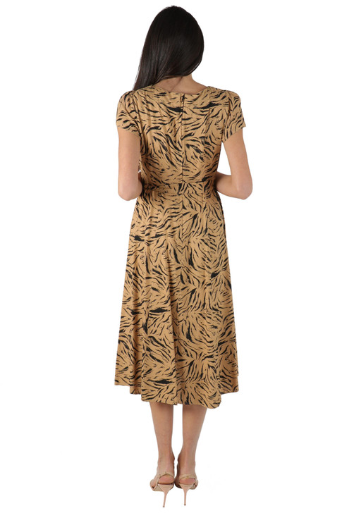 Animal Print Midi Dress-back