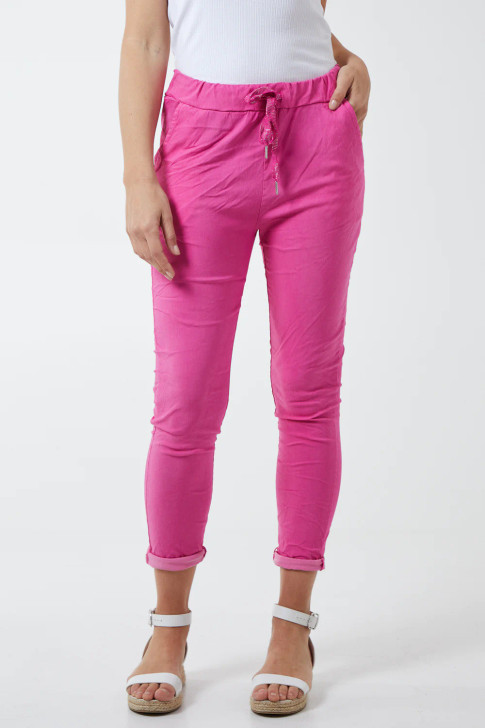 Pink Magic Crushed Trousers