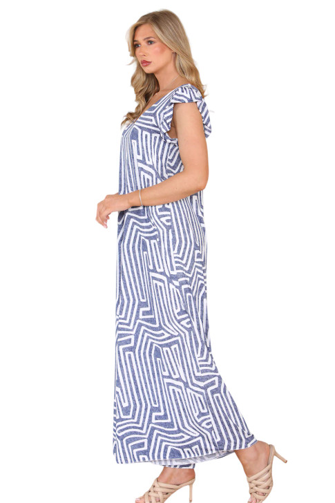 Wide Leg Geo Print Jumpsuit