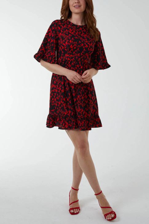 Floral Print Swing Dress