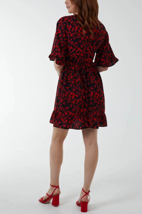 Floral Print Swing Dress