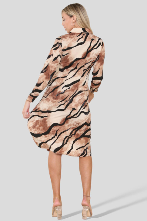 Tiger Print Midi Dress