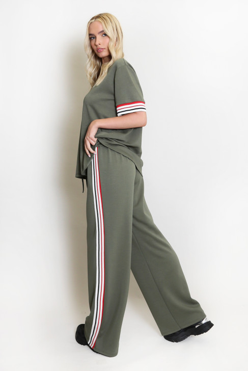 Khaki T-Shirt and Trouser Set