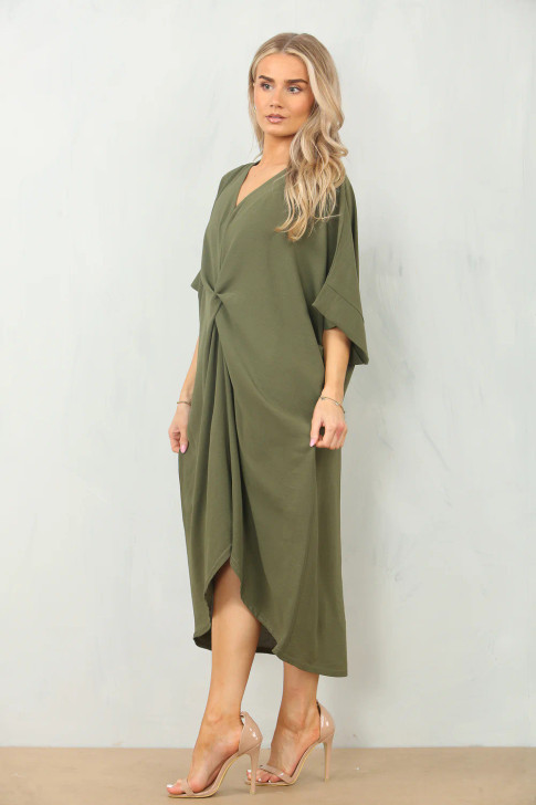 Khaki Knot Dress