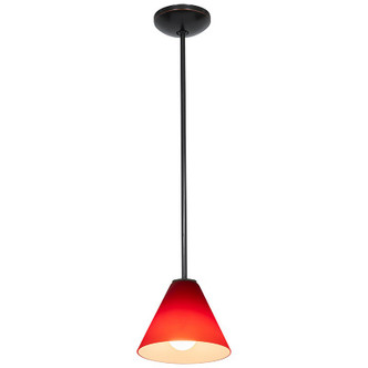 Martini One Light Pendant (28004-1R-ORB/RED)