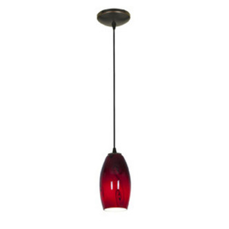 Access - 28011-1C-ORB/RUSKY - One Light Pendant - Merlot - Oil Rubbed Bronze