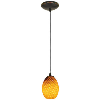 Brandy FireBird One Light Pendant (28023-1C-ORB/AMBFB)