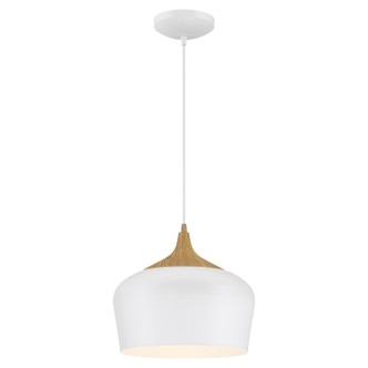 Access - 52057LEDDLP-WH/WGN - LED Pendant - Blend - White w/Wood Grain
