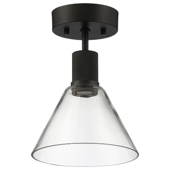 Port Nine Martini LED Semi-Flush Mount (63146LEDD-MBL/CLR)