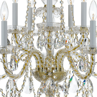 Traditional Crystal Ten Light Chandelier (1130-PB-CL-MWP)