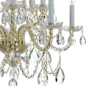 Traditional Crystal Ten Light Chandelier (1130-PB-CL-SAQ)
