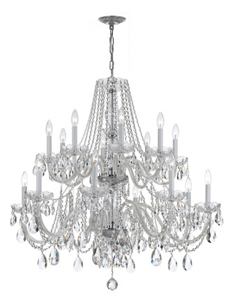 Crystorama - 1139-CH-CL-MWP - 16 Light Chandelier - Traditional Crystal - Polished Chrome