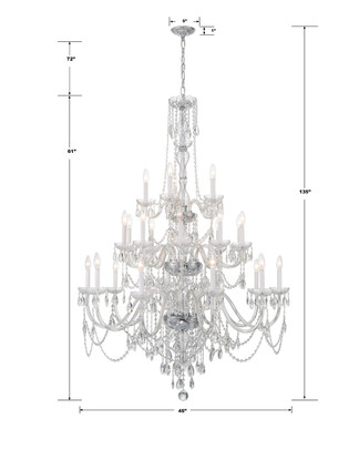 Traditional Crystal 25 Light Chandelier (1156-CH-CL-MWP)