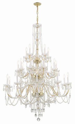 Traditional Crystal 25 Light Chandelier (1156-PB-CL-MWP)