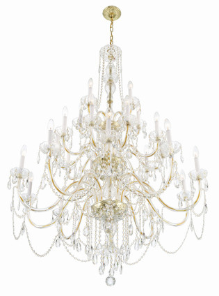 Traditional Crystal 25 Light Chandelier (1156-PB-CL-MWP)