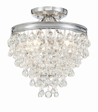Crystorama - 130-CH_CEILING - Three Light Semi Flush Mount - Calypso - Polished Chrome