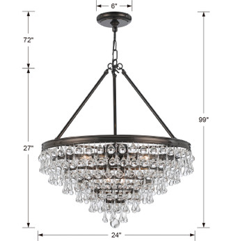 Calypso Eight Light Chandelier (137-VZ)