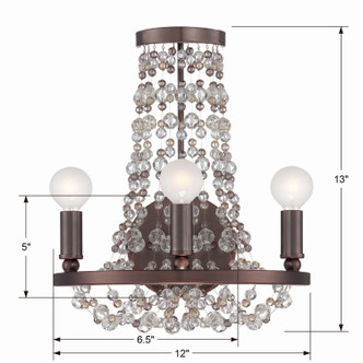 Channing Three Light Wall Sconce (1542-CB-MWP)