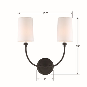 Sylvan Two Light Wall Sconce (2242-BF)