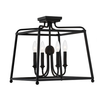 Crystorama - 2243-BF_NOSHADE - Four Light Semi Flush Mount - Sylvan - Black Forged