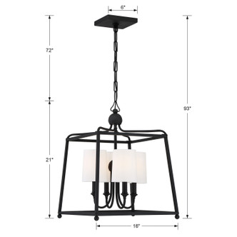 Sylvan Four Light Chandelier (2245-BF)