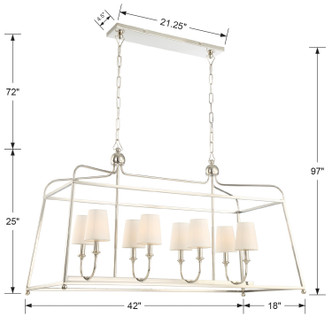 Sylvan Eight Light Chandelier (2249-PN)