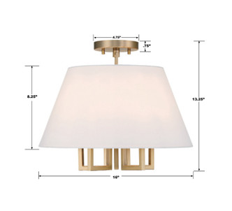 Westwood Five Light Semi Flush Mount (2255-VG_CEILING)