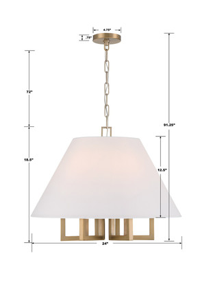 Westwood Six Light Chandelier (2256-VG)