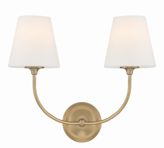 Crystorama - 2442-OP-VG - Two Light Wall Sconce - Sylvan - Vibrant Gold