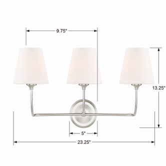 Sylvan Three Light Bathroom Vanity (2443-OP-BN)