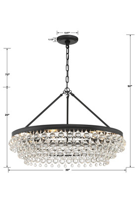 Calypso Six Light Chandelier (275-MK)