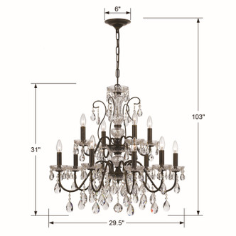 Butler 12 Light Chandelier (3029-EB-CL-S)