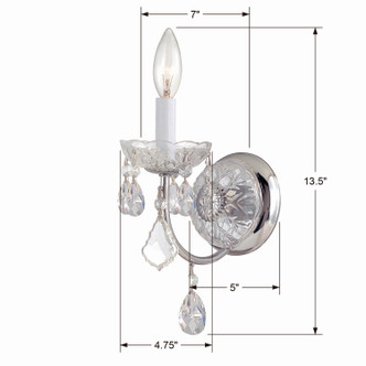 Imperial One Light Wall Sconce (3221-CH-CL-S)