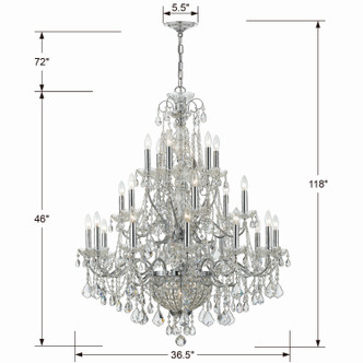 Imperial 26 Light Chandelier (3229-CH-CL-MWP)