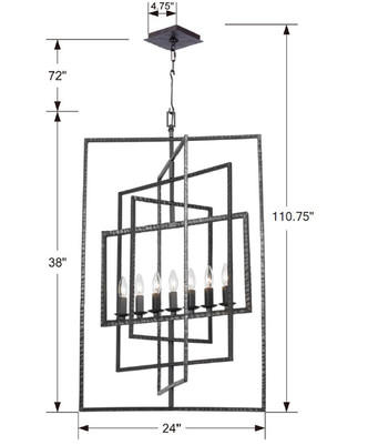 Capri Seven Light Chandelier (339-RS)