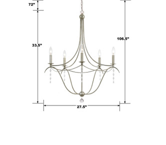 Metro Five Light Chandelier (435-SA)