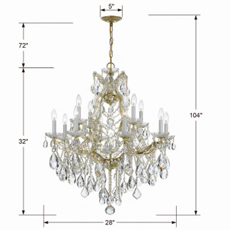 Maria Theresa 13 Light Chandelier (4413-GD-CL-S)