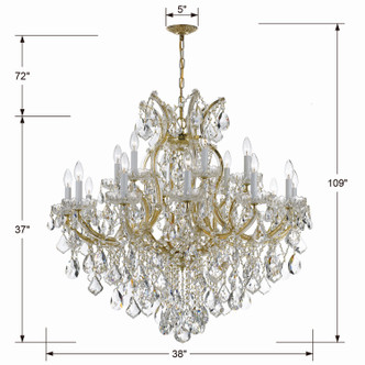 Maria Theresa 19 Light Chandelier (4418-GD-CL-SAQ)